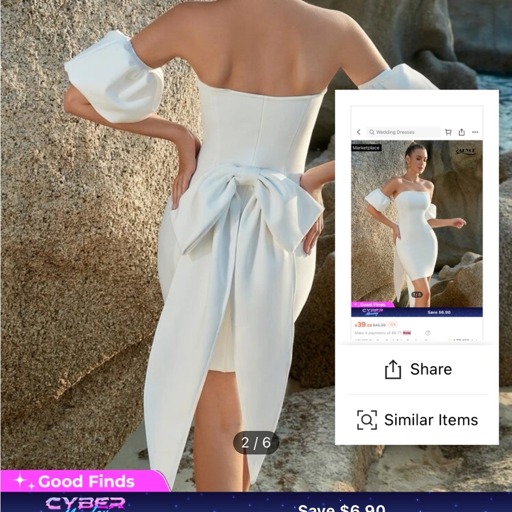 SIZE SMALL SHEIN DRESS NEVER WORN WITH DETACHABLE SLEEVES